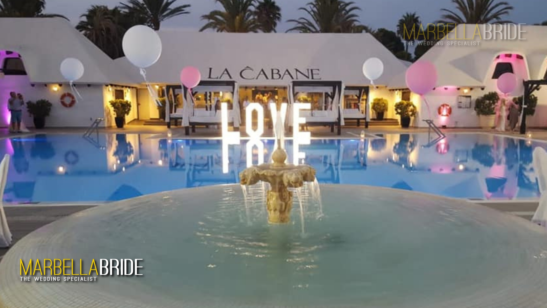 Illuminated Love sign Marbella 