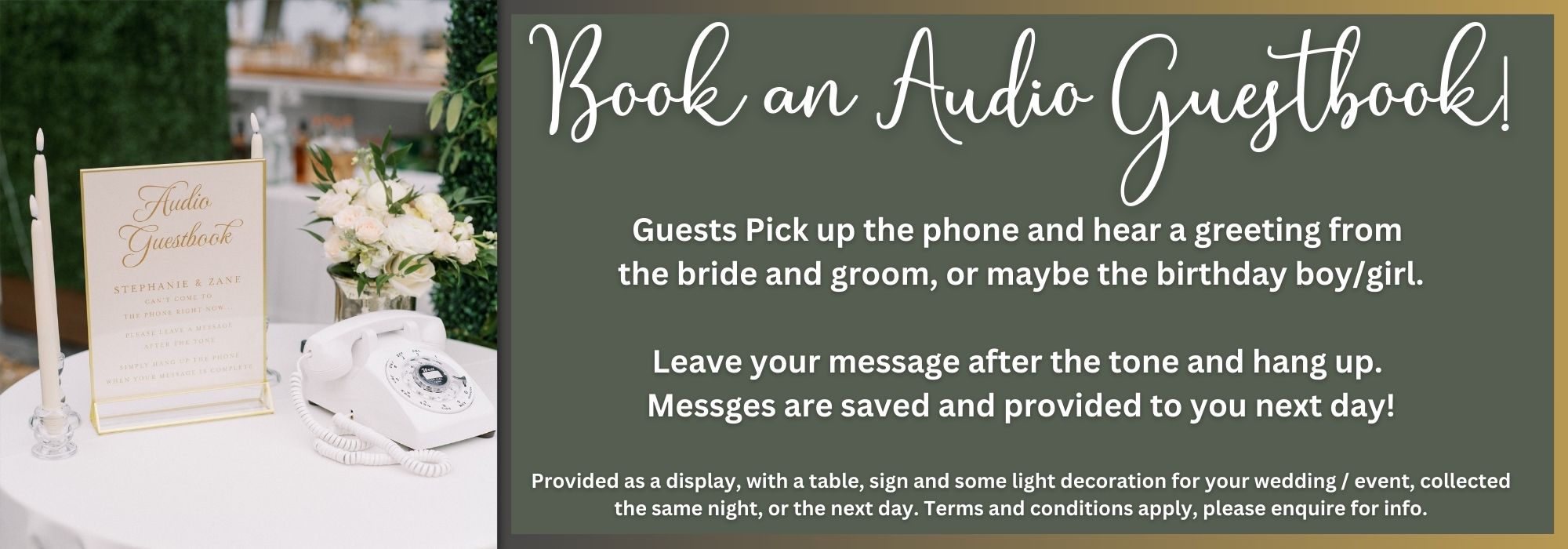 Audio guestbook Marbella 