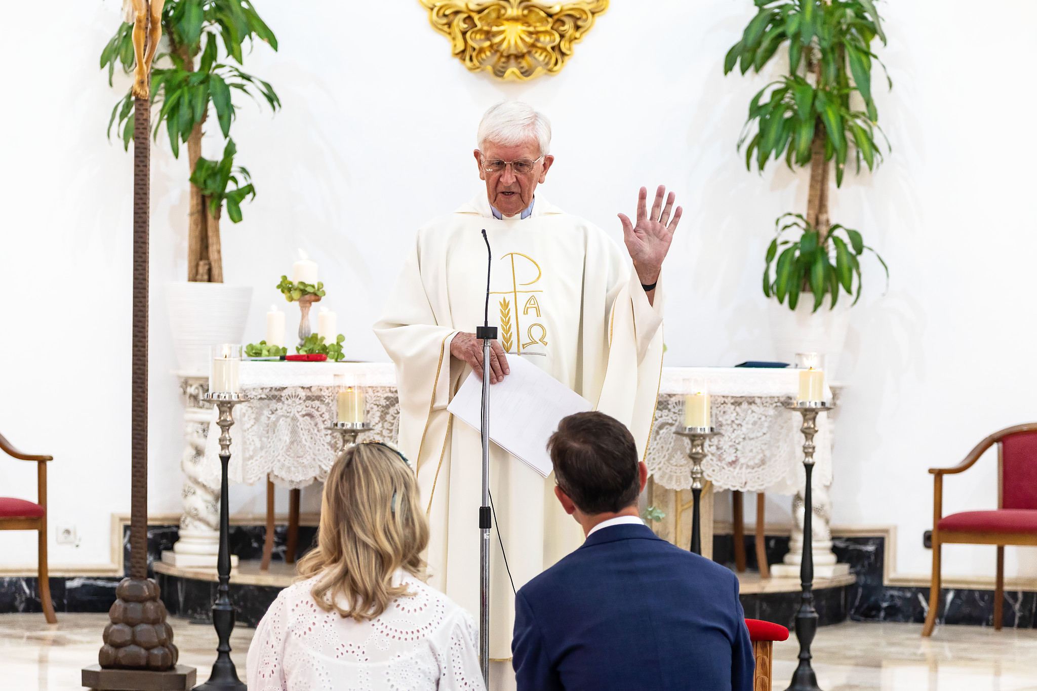 Catholic church wedding in Spain, English